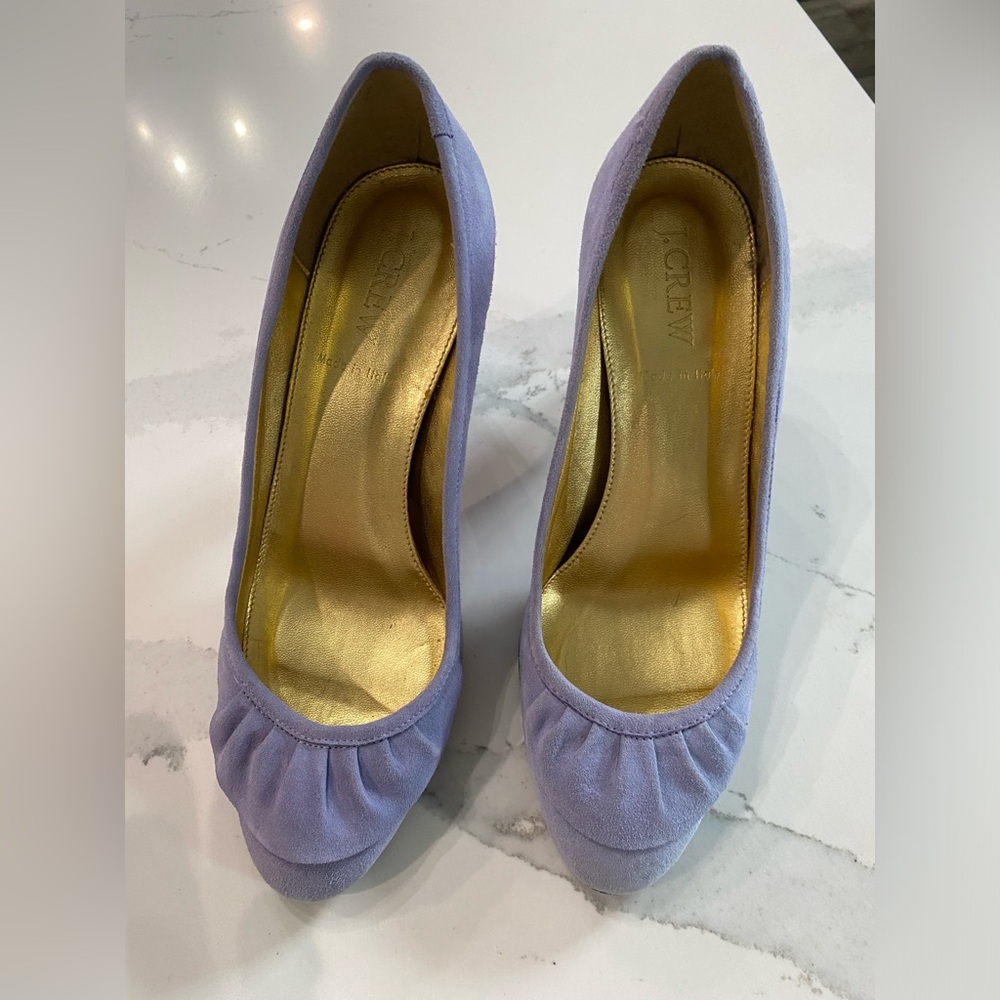 J.Crew Women's Lavender suede heels Pumps 7.5